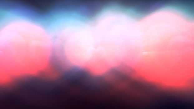 Colorful light abstract hearts background illustration render
