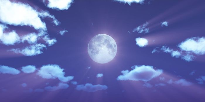 full moon at night night sky, illustration 3d render