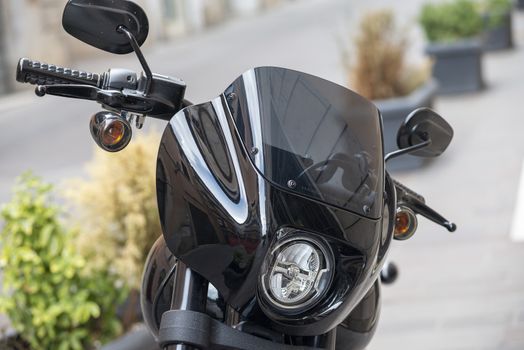 terni,italy august 16 2020:details of a harley davidson park