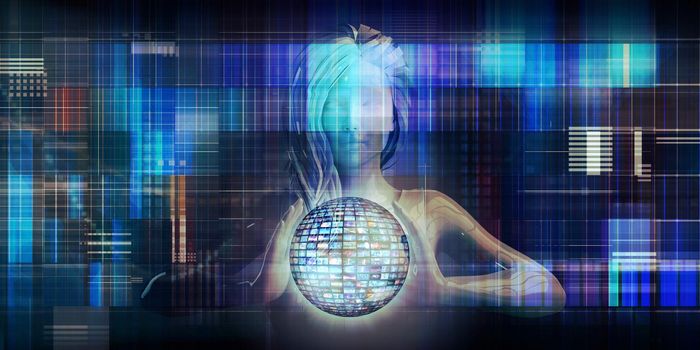 Digital Transformation Concept with Woman Holding Business Globe