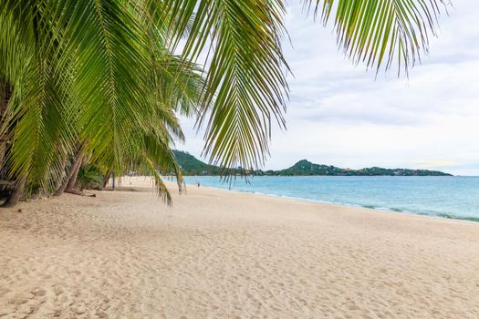 White sand at Lamai Beach, Koh Samui, Thailand. After Covid had no tourists make the sea complete ecological recovery ,nature balance