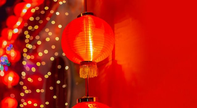 Chinese new year lanterns in chinatown.