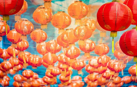 Chinese new year lanterns in chinatown.