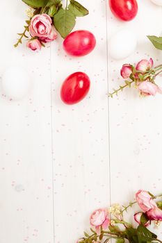 red easter eggs flowers decoration tradition spring holiday paperspace. High quality photo