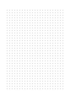 Grid paper. Dotted grid on white background. Abstract dotted transparent illustration with dots. White geometric pattern for school, copybooks, notebooks, diary, notes, banners, print, books