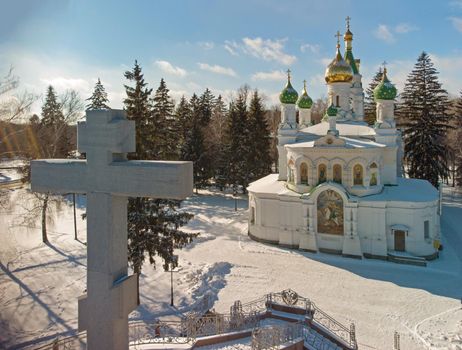 Poltava, Ukraine Sampson Memorial Church, located on the territory Historical and Cultural Reserve The Field of the Great Poltava Battle