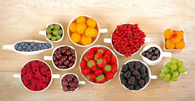 berry mix isolated on a white background.