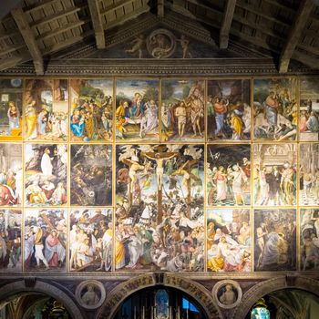 VARALLO, ITALY - June 2020: located in the Santa Maria delle Grazie Church in Varallo Sesia, this Renaissance masterpice was created by Gaudenzio Ferrari in 1513