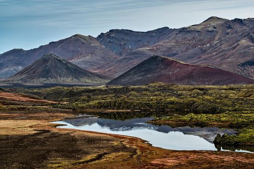 Grundarfjordur mountains in Snaefellsnes peninsula, Iceland