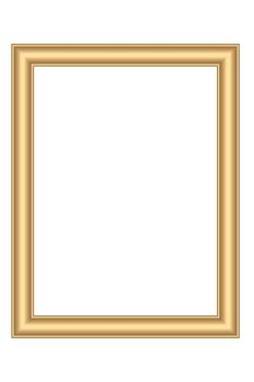 Squared golden vintage wooden frame for your design. Vintage cover. Place for text. Vintage antique gold beautiful rectangular frames for paintings or photographs. Template vector illustration.