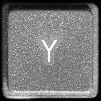 Letter Y key on computer keyboard keypad