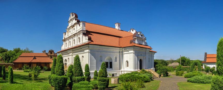 Chyhyryn, Ukraine 07.12.2020. Restored Bohdan Khmelnytskyi residence in Chyhyryn, Ukraine, on a sunny summer day