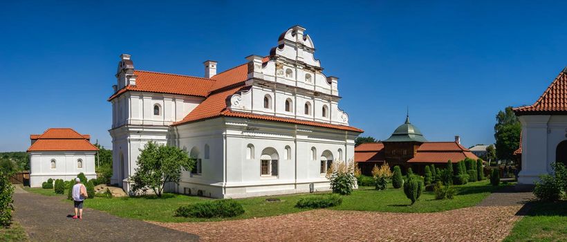 Chyhyryn, Ukraine 07.12.2020. Restored Bohdan Khmelnytskyi residence in Chyhyryn, Ukraine, on a sunny summer day