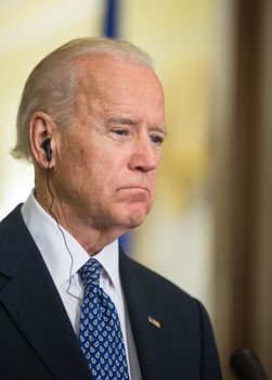 KIEV, UKRAINE - Dec 07, 2015: Vice president of USA Joe Biden during an official visit to Kiev, Ukraine