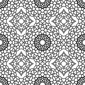 Mandala. Round Ornament Pattern. Vintage black and white decorative elements. Hand drawn background. Islam, Arabic, Indian, ottoman motifs. Isolated on white background.