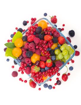 berry mix isolated on a white background.