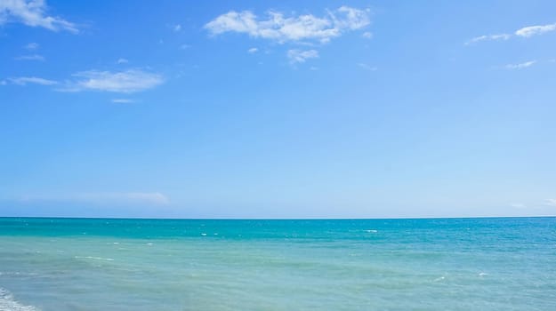 Beautiful seascape with blue sea and sky.