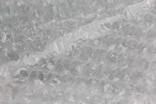 crumpled air bubble wrap - real life close-up background.