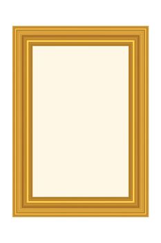 Squared golden vintage wooden frame for your design. Vintage cover. Place for text. Vintage antique gold beautiful rectangular frames for paintings or photographs. Template vector illustration.