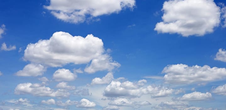 Blue sky background with cloud. Copy space