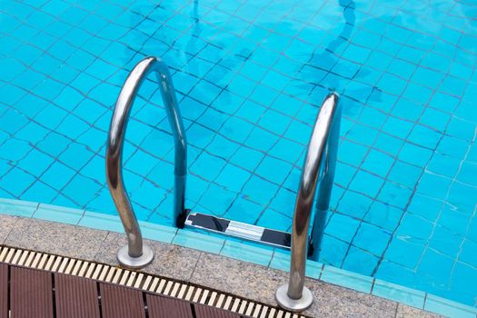 Outdoor swimming pool with stair
