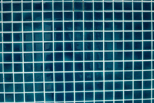 Blue tiles on the wall for background.