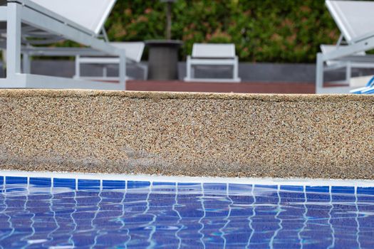 Swimming pool view from water