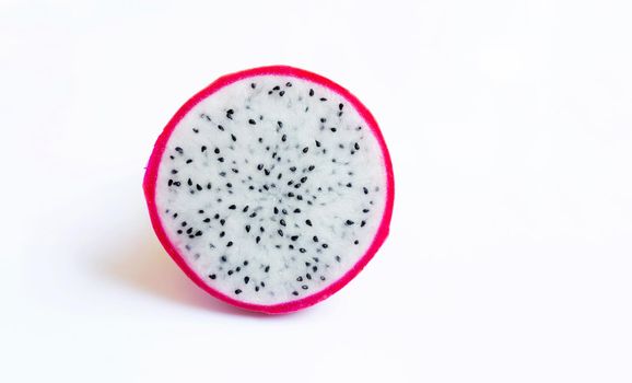 Dragon fruit, pitaya isolated on white background.