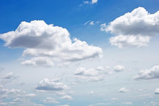 Blue sky background with cloud. Copy space