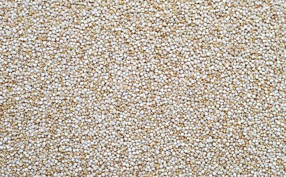 Organic Quinoa seeds background. Top view