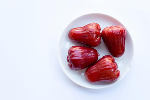 Rose apple isolated on the white background