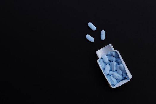 Clock with "PrEP" ( Pre-Exposure Prophylaxis). used to prevent HIV on dark background. Copy space