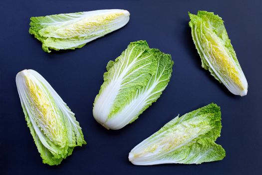 Chinese cabbage on dark background.