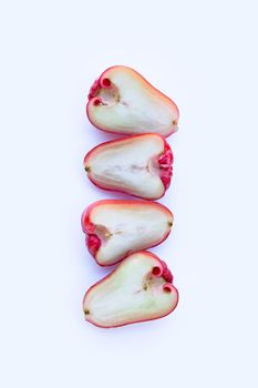 Rose apple isolated on the white background