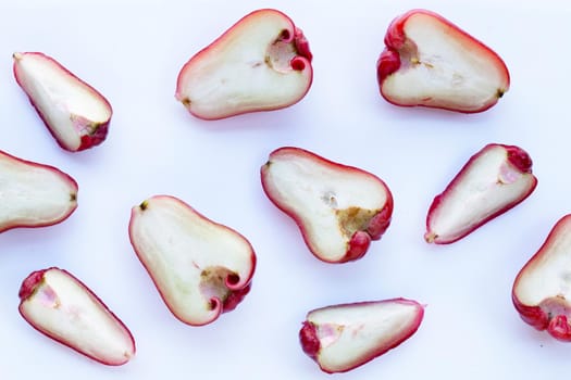 Rose apple isolated on the white background