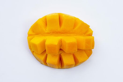 Tropical fruit, Mango on white background.