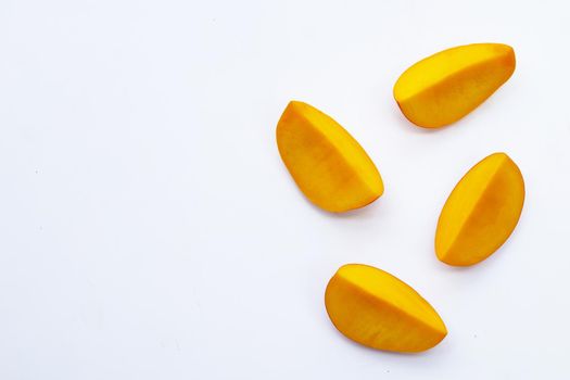 Tropical fruit, Mango on white background.