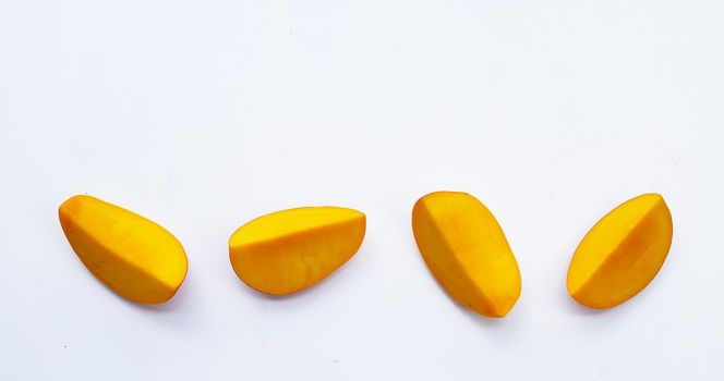 Tropical fruit, Mango on white background.