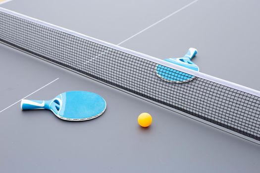 Table tennis equipment racket, ball and net