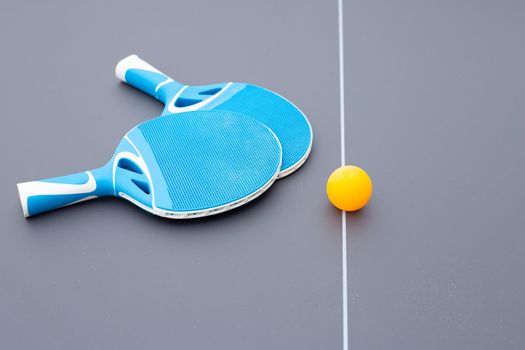 Table tennis equipment racket and ball 