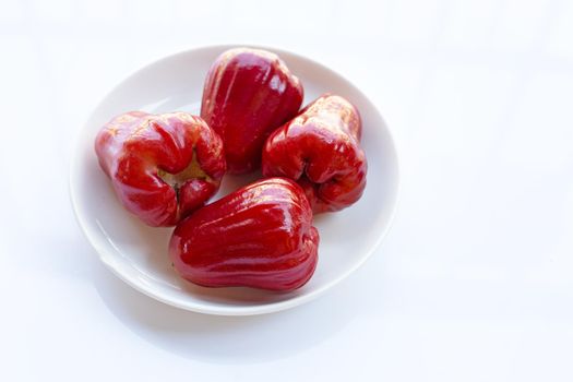 Rose apple isolated on the white background