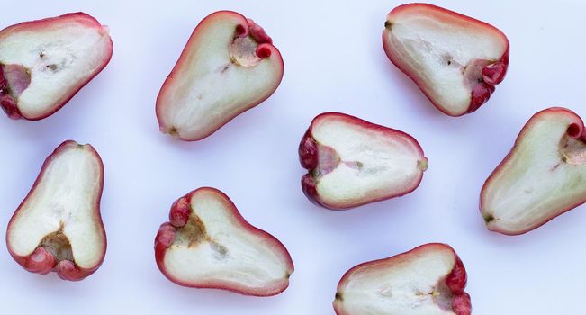 Rose apple isolated on the white background