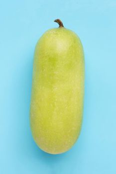 Winter melon on blue background.