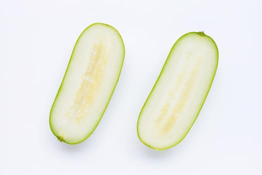 Winter melon on white background.