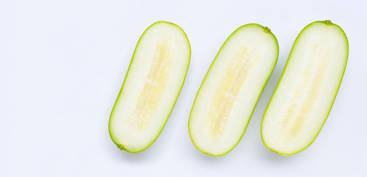 Winter melon on white background.