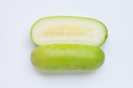 Winter melon on white background.