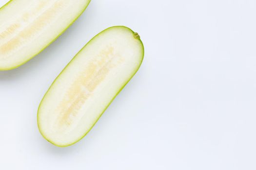 Winter melon on white background.