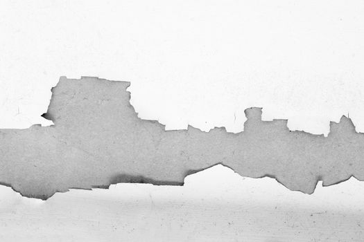 White color paint peeling off on ceiling house. Under the roof