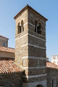 Trieste, Italy. 24 February 2921.  The external view of  the  St. Sylvester casilica in the city center