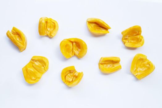 Ripe Jackfruit isolated on white background.
